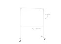 Mobile whiteboard stand 120x200cm