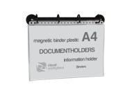 Magnetic ring binders A4 - plastic (stainless)