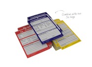 Magnetic clipboard A6 with our 5s tags