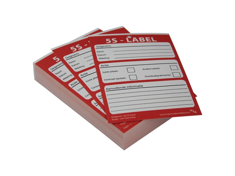 5s Rack Label 5S Labels (Dutch) - TnP Visual Workplace