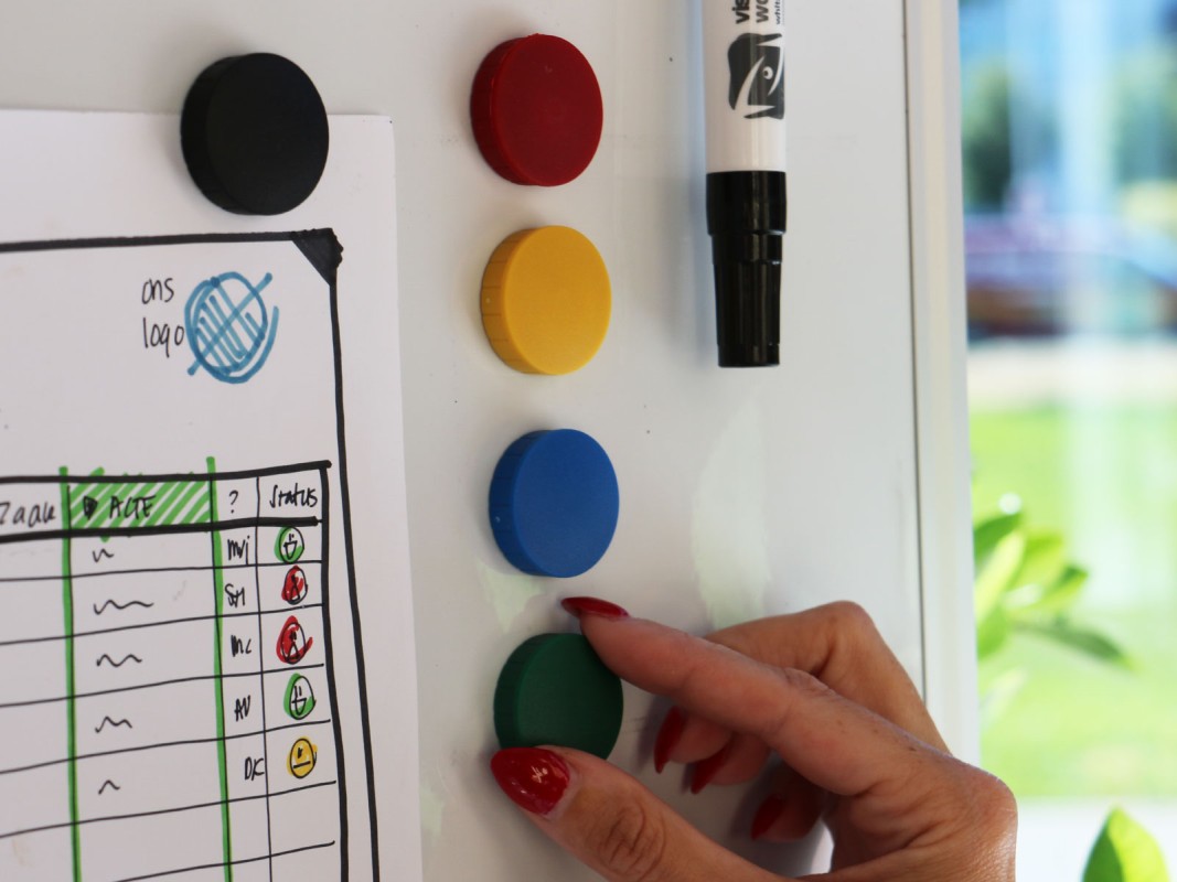 Whiteboard round 30mm TnP Visual Workplace