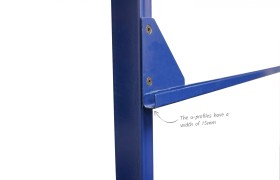 Mobile whiteboard stand u-profile