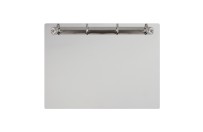 Magnetic ring binder clipboard A4 - landscape | White