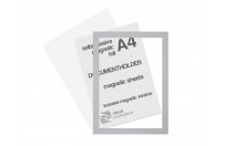 Selfadhesive magnetic foil A4 (inc. magnetic window) | Silver-grey