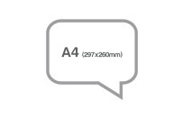 Speech balloon A4 (writable) | Grey