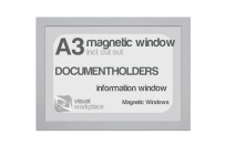 Magnetic windows A3 (incl. cut out) | Silver-grey