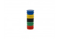 Whiteboard magnets round (set 5 colors)