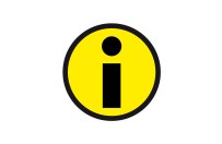 Info magnet 5cm  | Yellow