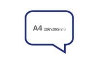 Speech balloon A4 (writable) | Blue