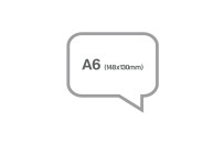 Speech balloon A6 (writable) | Grey