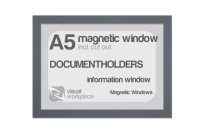 Magnetic window A5 (incl. cut out) | Grey