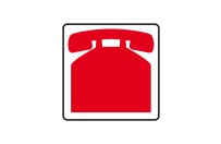 Telephone magnet (customer service) | Red
