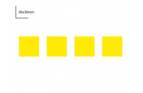 Square magnet 3cm | Yellow