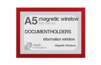 Magnetic window A5 (incl. cut out) | Red