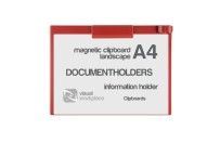 Magnetic clipboard A4 - landscape  | Red