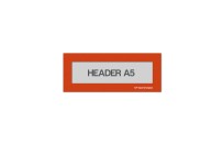 Magnetic window A5 headers | Orange