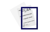 Selfadhesive magnetic foil A4 (inc. magnetic window) | Blue