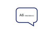 Speech balloon A6 (writable) | Blue