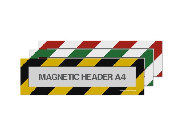 Magnetic window A4 headers mixed colours