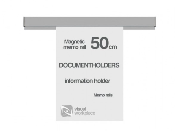 Magnetic memo rail 50cm document example
