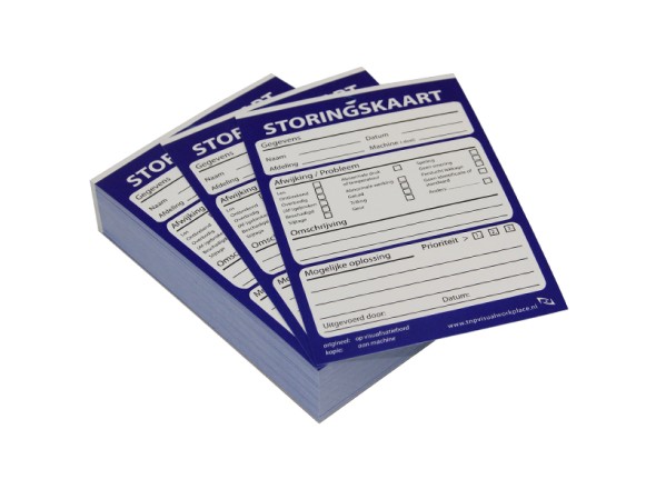 5S Storingskaart (reparatiekaart)