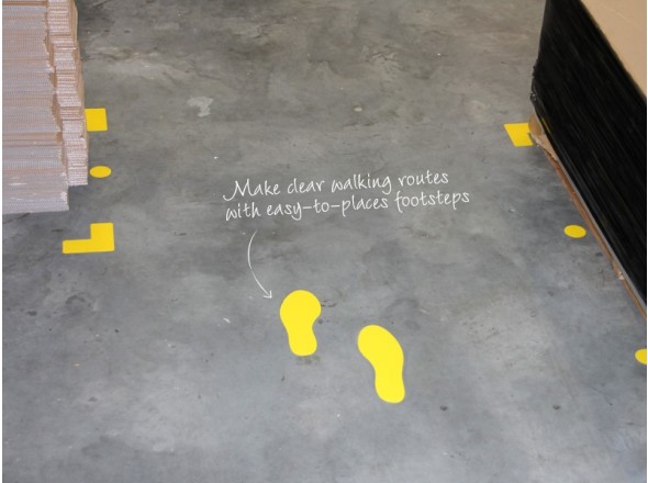 5S floor marking footprints (set) - TnP Visual Workplace