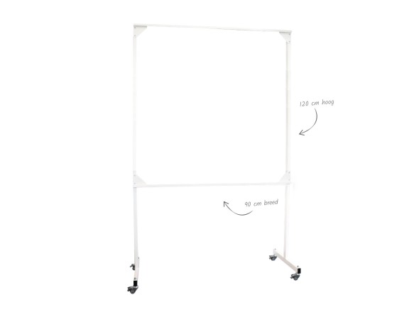 Mobile whiteboard stand 90x120cm