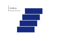 Rectangular magnet (writable) | Blue