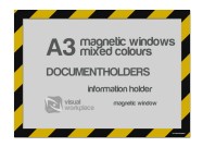 Magnetic windows A3 (various colours) | Zwart / Geel