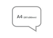 Speech balloon A4 (writable) | Grey