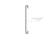 Magnetic strip c-profile technical drawing