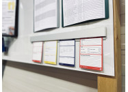 Magnetic memo rail 50cm example on the wall