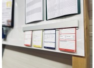 Magnetic memo rail 50cm example on the wall