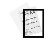 Selfadhesive magnetic foil A4 (inc. magnetic window) | Black