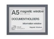 Magnetic window A5 (incl. cut out) | Grey