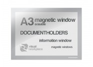 Magnetic Window A3 erasable | Silver-grey
