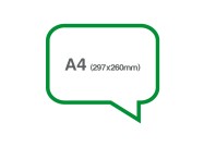 Speech balloon A4 (writable) | Green