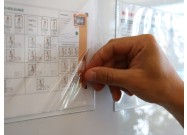 Magnetic pockets A5 as an example on a whiteboard