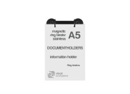 Magnetic ring binders A5 (stainless) document