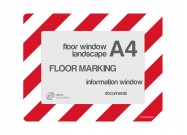 Floorwindows A4 single | Red / White