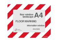 Floorwindows A4 single | Red / White